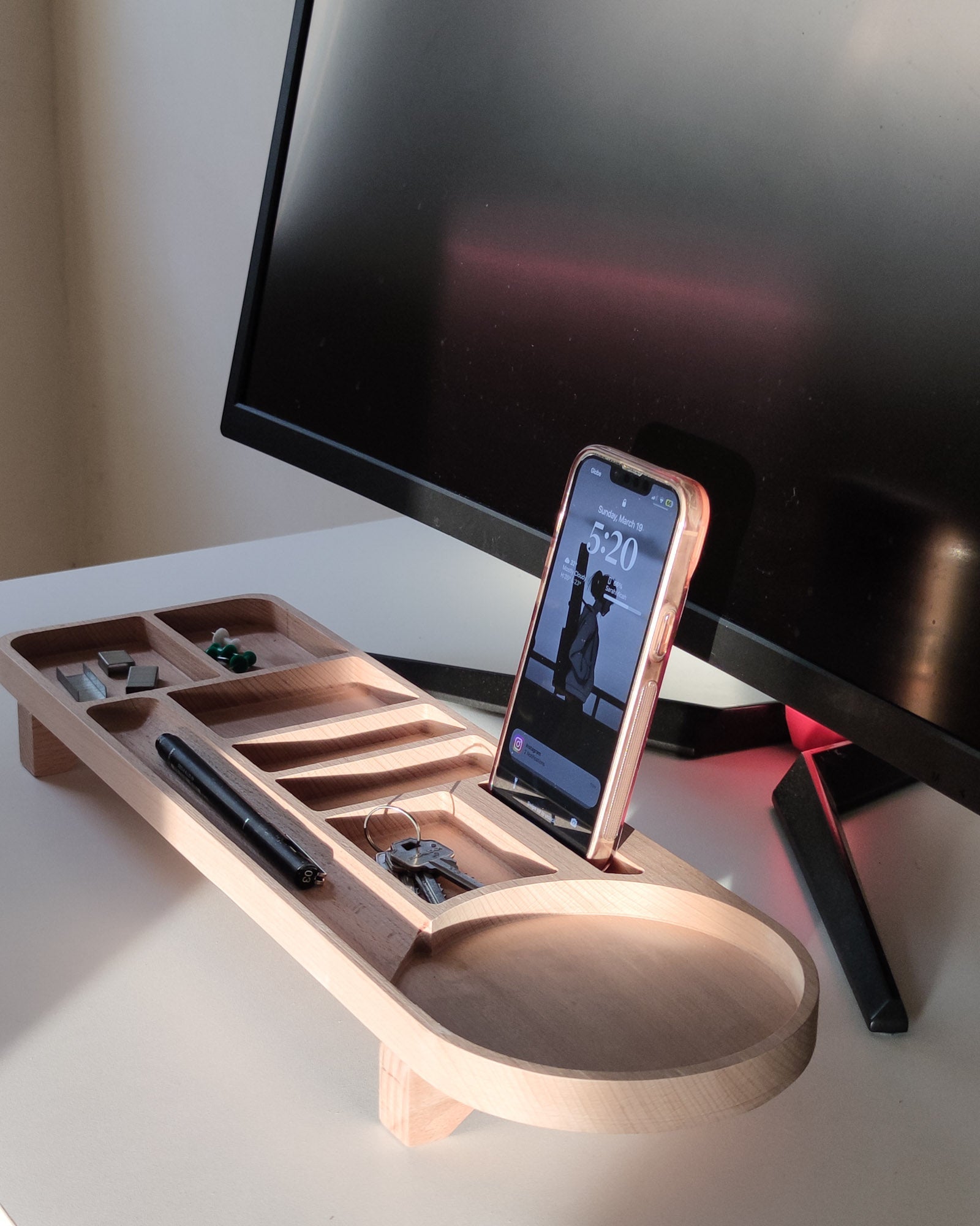 Rin wooden desk organizer